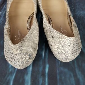 Jessica Simpson Shoes - Jessica Simpson Shiny Faux Snake Flats Size 9.5 Jessica Simpson Shoes - Jessica Simpson Shiny Faux Snake Flats Size 9.5